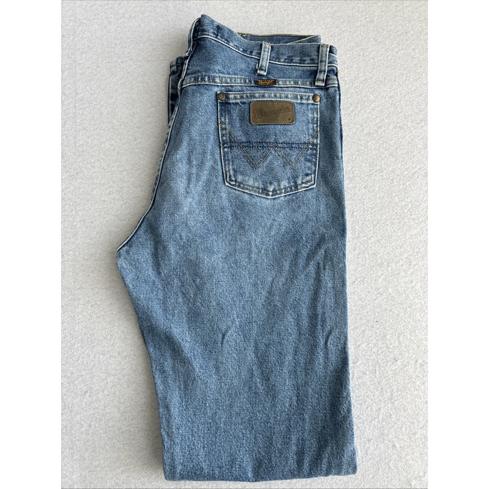 Wrangler Jeans Mens Size 34x38 Blue George Strait Collection Cowboy Cut Straight